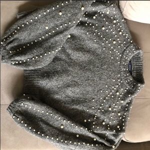 Zara sweater with pearls